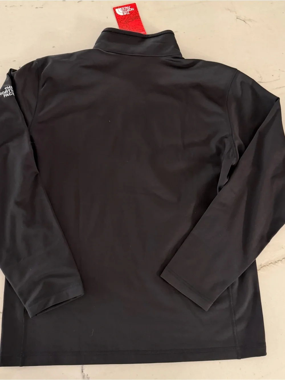 The North Face Pullover Mens Sz L Tech Fleece 1/4 Quarter Zip NWT Black LG